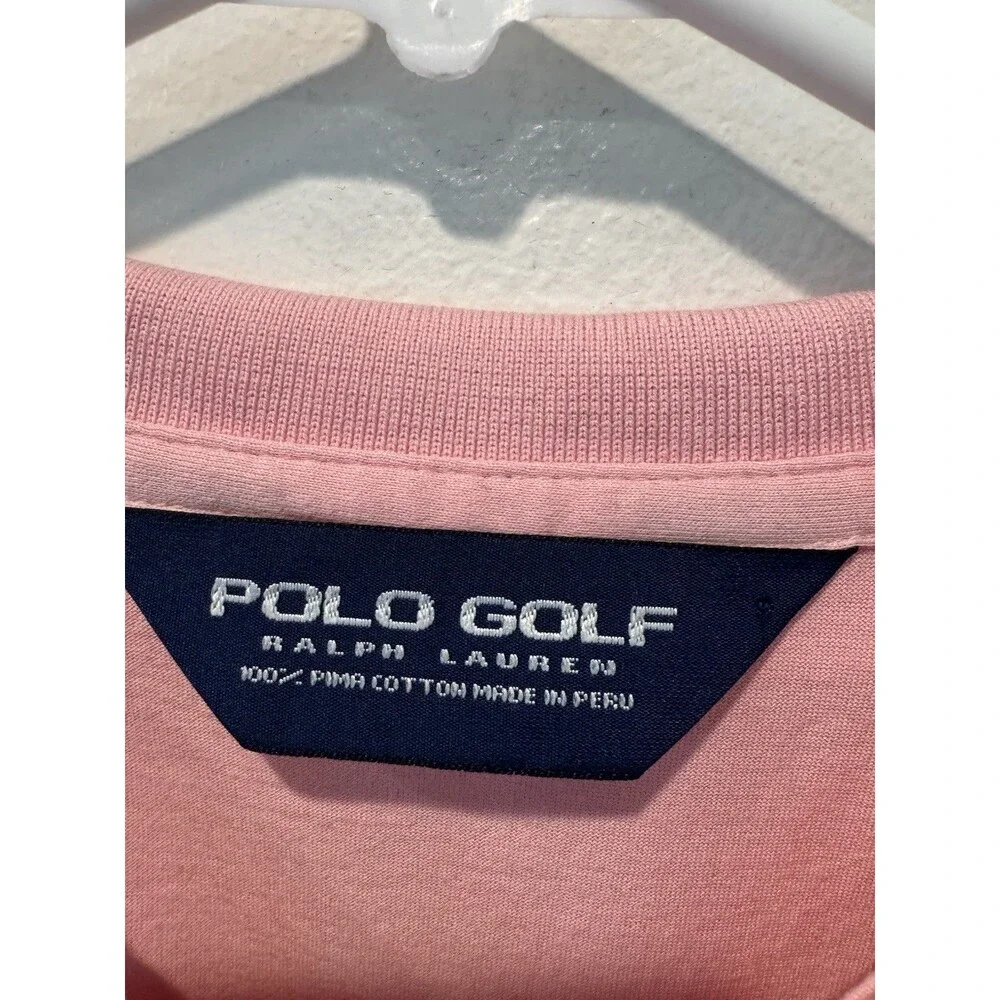 Polo Golf Ralph Lauren Men XXL Pink Short Sleeve Polo Shirt 100% Pima Cotton